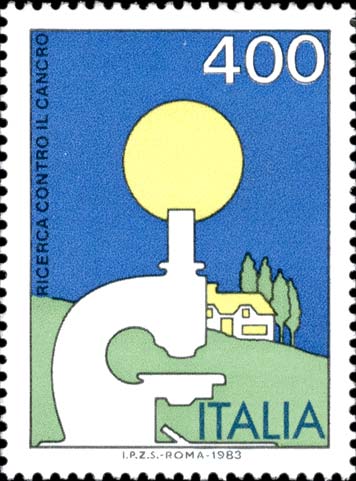 Francobollo Microscopio -  1983