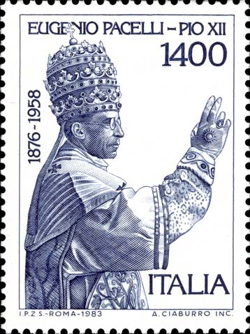 Francobollo Ritratto di Papa Pio XII -  1983