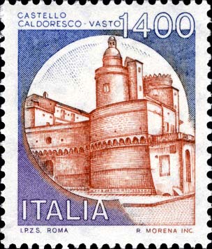 Francobollo Castello Caldoresco, a Vasto -  1983