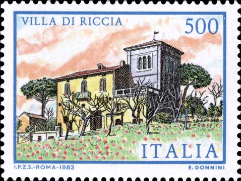 Francobollo Villa di Riccia, a Riccia -  1983