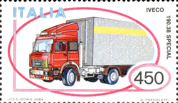 Francobollo Autotreno Iveco 190-38 Special -  1984