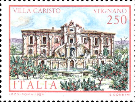 Francobollo Villa Caristo, a Stignano -  1984