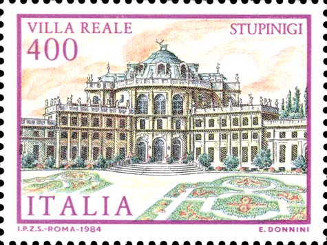 Francobollo Villa Reale, a Stupinigi -  1984