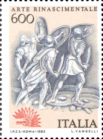 Francobollo Guerrieri, Opera di Peruzzi -  1985