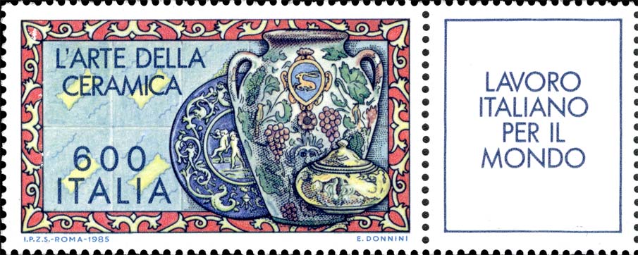 Francobollo Oggetti in Ceramica -  1985