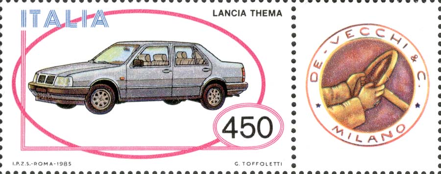 Francobollo Lancia Thema -  1985