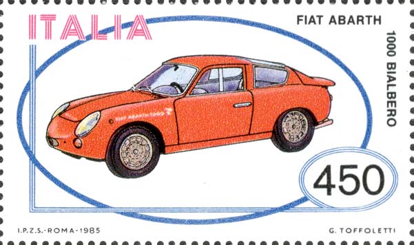 Francobollo Fiat Abarth 1000 Bialbero -  1985