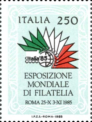 Francobollo Simbolo dell'Esposizione Mondiale di Filatelia -  1985