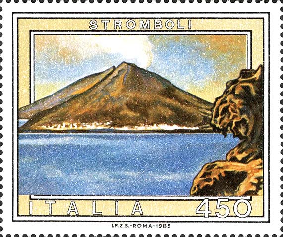 Francobollo Stromboli -  1985
