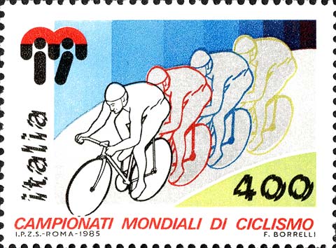 Francobollo Ciclisti -  1985