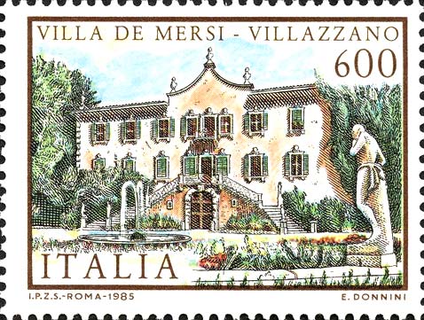 Francobollo Villa De Mersi, a Villazzano -  1985