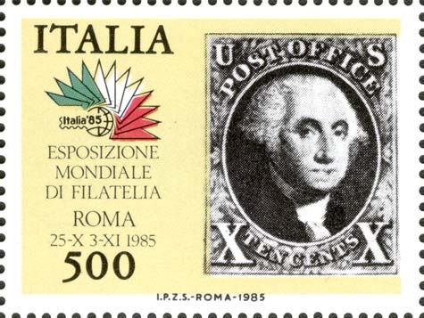 Francobollo America, Francobollo da 10 c. degli Stati Uniti d'America -  1985