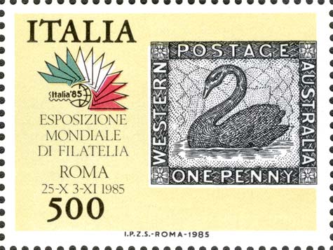 Francobollo Oceania, Francobollo "Cigno Nero" d'Australia -  1985