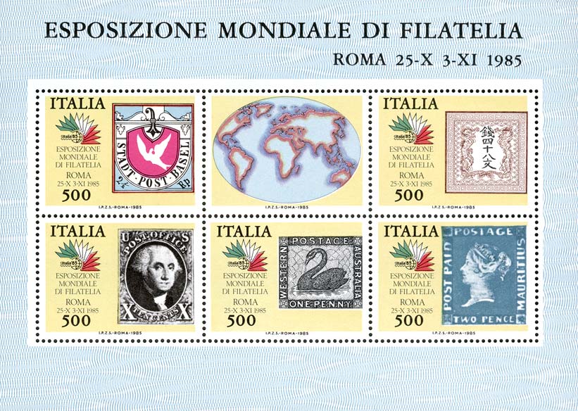 Francobollo Esposizione Mondiale di Filatelia -  1985