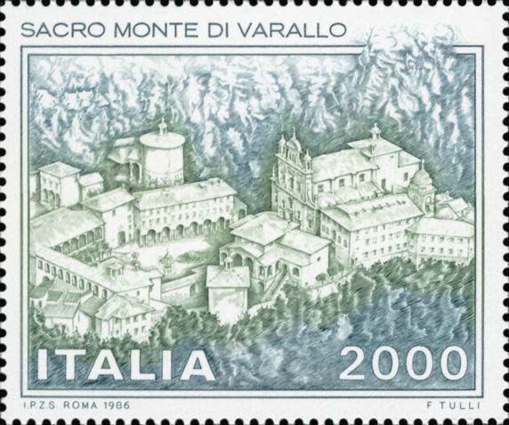 Francobollo Sacro Monte di Varallo -  1986