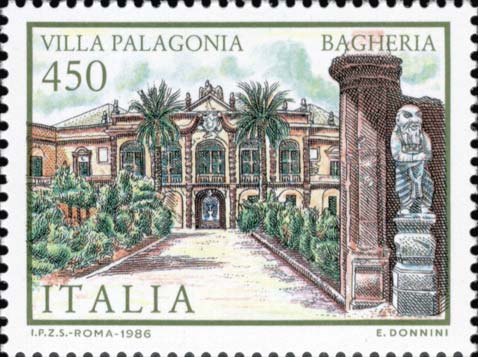 Francobollo Villa Palagonia, a Bagheria -  1986