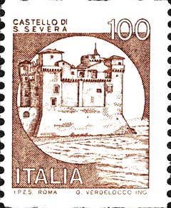 Francobollo Castello di Santa Severa, a Santa Marinella -  1988