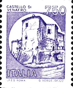 Francobollo Castello di Venafro, a Isernia -  1988