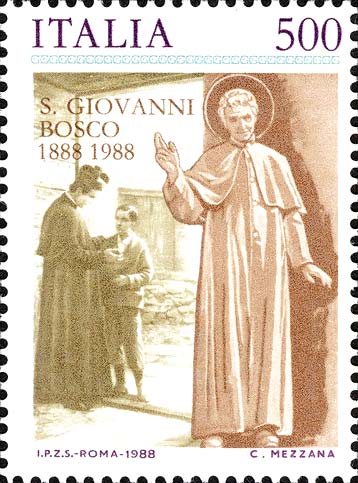 Francobollo Ritratto di San Giovanni Bosco -  1988