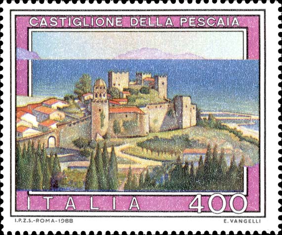 Francobollo Castiglione della Pescaia -  1988