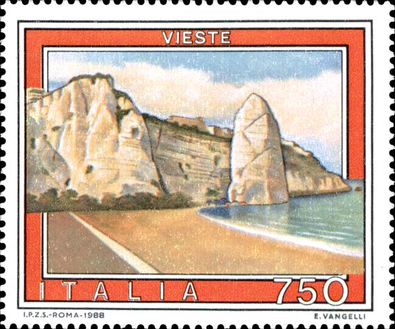 Francobollo Vieste -  1988