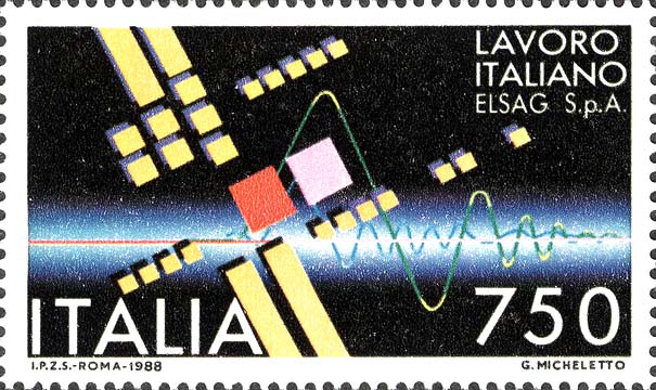 Francobollo Elsag SPA -  1988