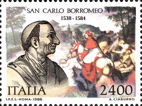 Francobollo Ritratto di San Carlo Borromeo -  1988