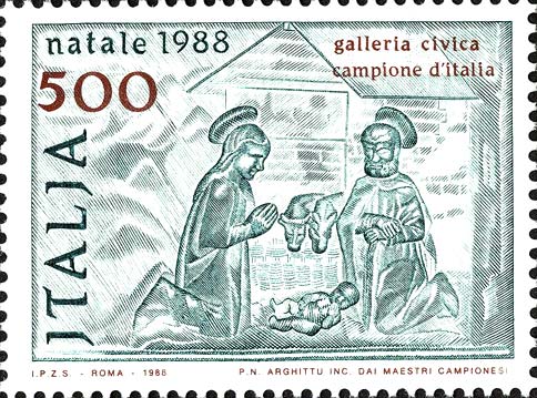 Francobollo Natività -  1988