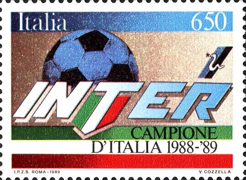 Francobollo Pallone e Tricolore -  1989