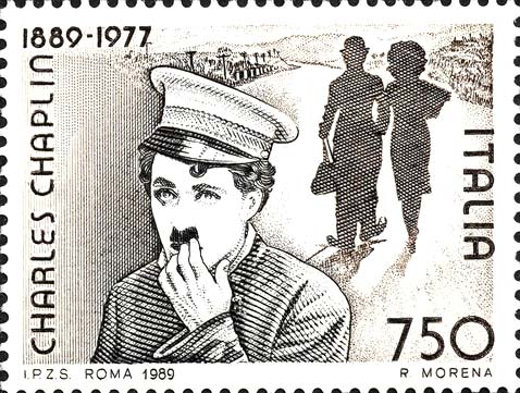Francobollo Ritratto di Charlot -  1989