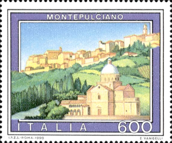 Francobollo Montepulciano -  1990