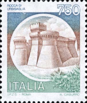 Francobollo Rocca di Urbisaglia -  1990