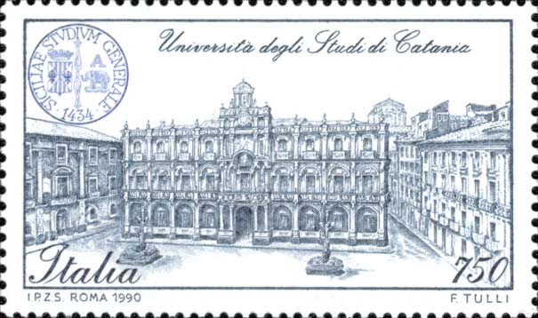 Francobollo Università degli Studi di Catania -  1990