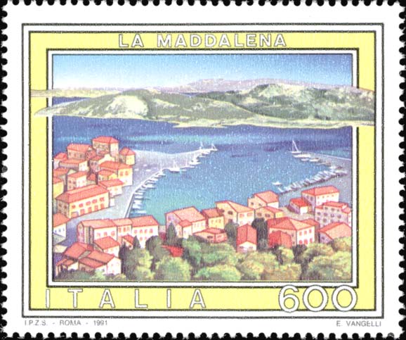 Francobollo La Maddalena -  1991