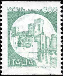 Francobollo Castello Scaligero, a Sirmione -  1991