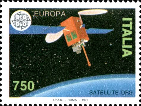 Francobollo Satellite DRS -  1991