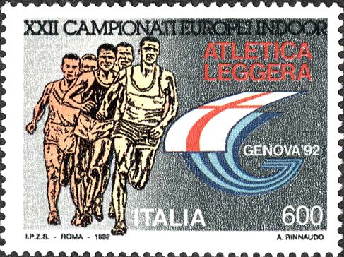 Francobollo Gara di Corsa e Simbolo del Campionato -  1992