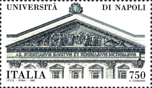 Francobollo Facciata dell'Università di Napoli -  1992