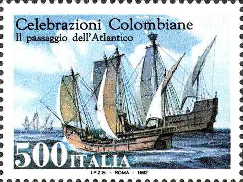 Francobollo Passaggio dell'Atlantico -  1992