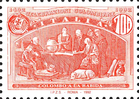 Francobollo Colombo a La Rabida -  1992