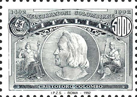 Francobollo Ritratto di Cristoforo Colombo -  1992
