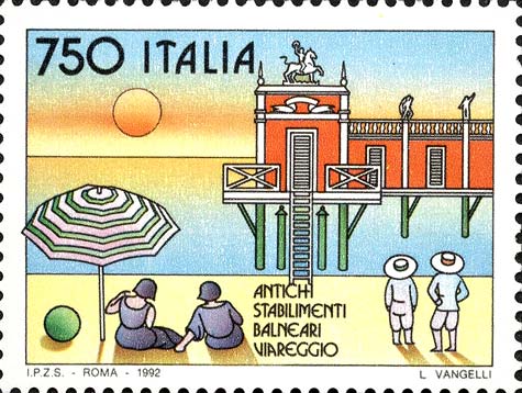 Francobollo Stabilimento Balneare di Viareggio -  1992