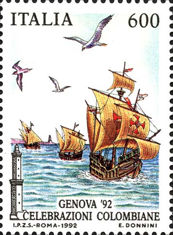 Francobollo Partenza da Palos -  1992