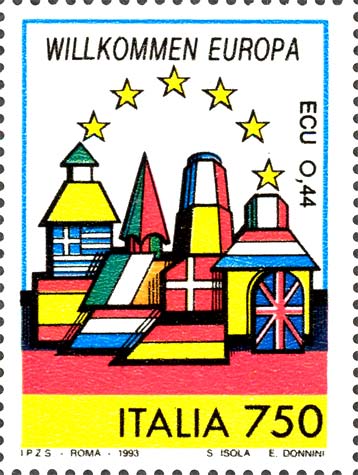Francobollo Germania: Willkommen Europa -  1993