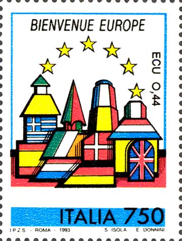 Francobollo Lussemburgo: Bienvenue Europe -  1993