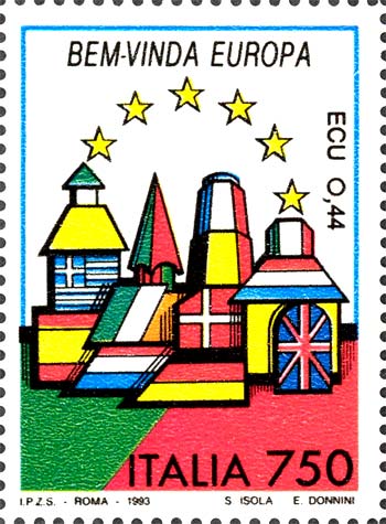 Francobollo Portogallo: Bem-Vinda Europa -  1993