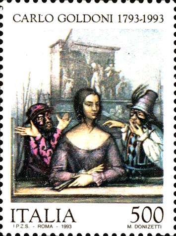 Francobollo Colombina, Mezzettino e Arlecchino -  1993