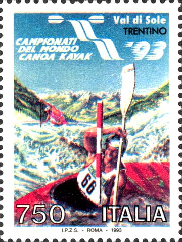 Francobollo Gara coi Kayak -  1993