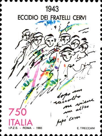 Francobollo Eccidio dei Fratelli Cervi -  1993