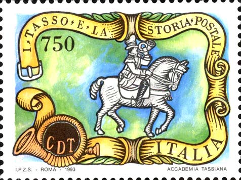 Francobollo Corriere a Cavallo (Rivolto a Destra) -  1993